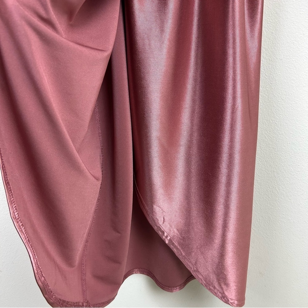 ASOS Design Maternity Stretch Satin wrap midi dress size: 10 - Picture 12 of 15